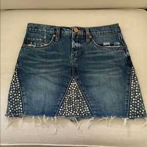 BlankNYC Studded Denim Skirt